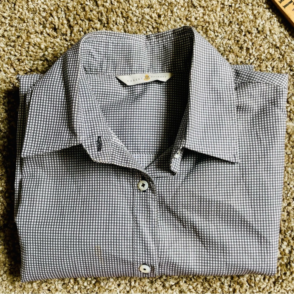 Robert Talbott Gray Button Down Shirt - image 7